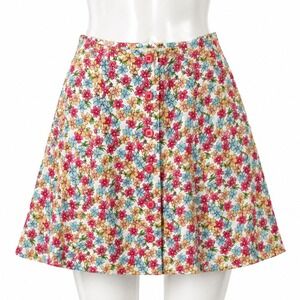 Vintage Y2K Express Floral Mini Skirt Women's XS 1/2 Button Front